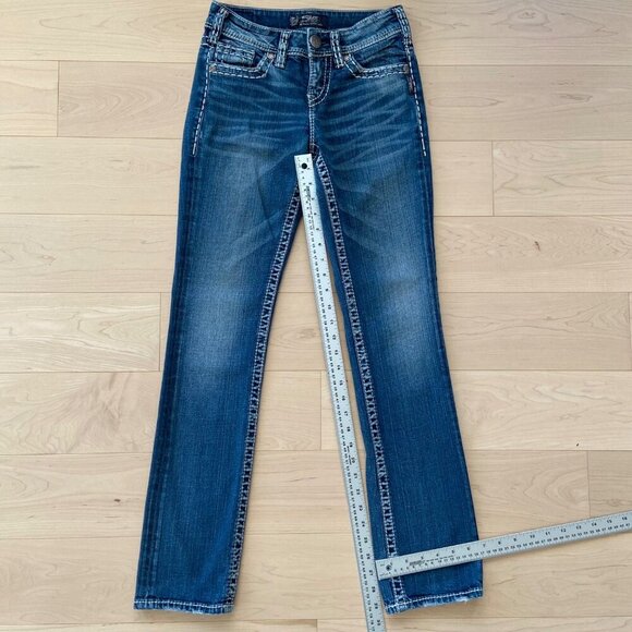 Silver Jeans Co. Suki Mid Straight leg 25 Womens Blue Denim Straight Leg Jeans - Picture 12 of 15